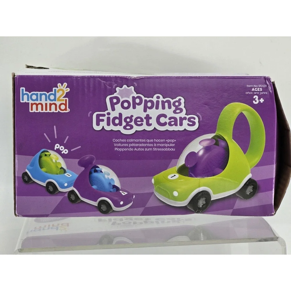 NEW hand2mind Popping Fidget Car 3 Cars Kids Toy Children's‎ Toy Sensory Toy